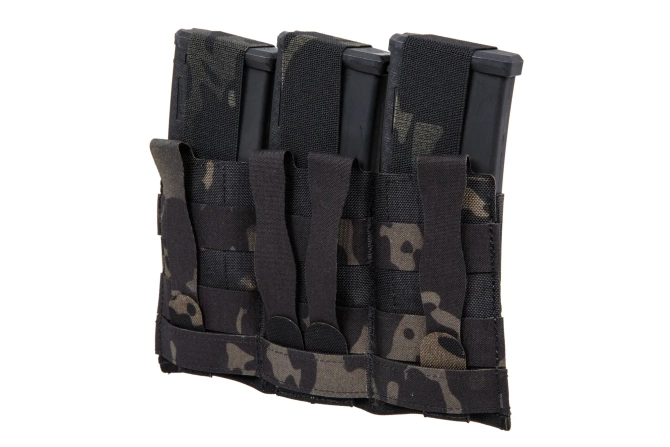 Triple magazine loader with flap Wosport MultiCam Black