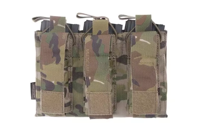 Triple Open Top Pouch for M4/M16 + Pistol Magazines - Multicam