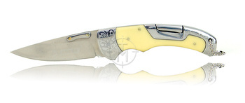 Składany nóż kieszonkowy / perła / mocna blokada