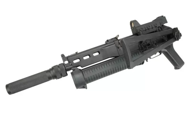 Replika pistoletu maszynowego PP-19 Bizon-2 z tłumikiem i kolimatorem