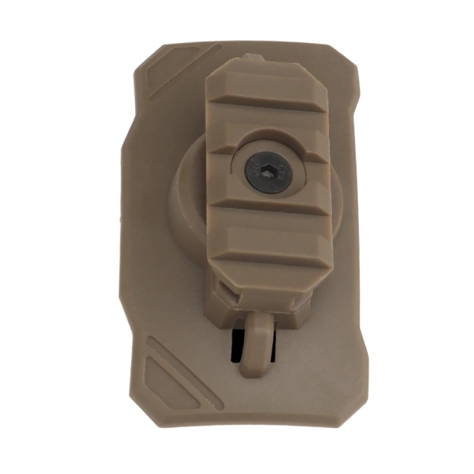 Universal flashlight mount for Wosport Tan helmet