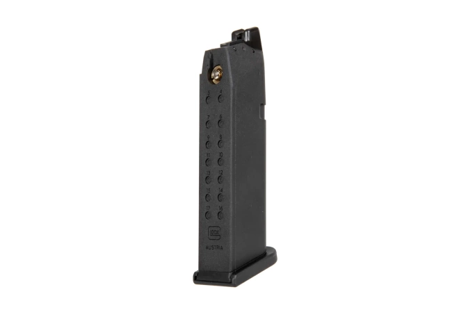 Green gas 22-bullet magazine for Glock 17 Gen 5 replicas