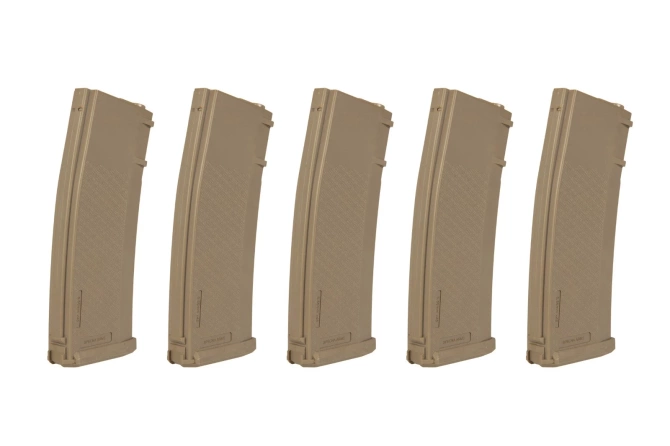 Set of 5 S-Mag Hi-Cap magazines for 380 BBs - Tan