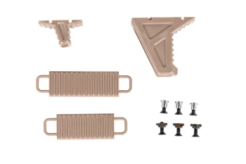 JJ Airsoft JA-1392 front grip of the Hand Stop type for Keymod/M-LOK Tan