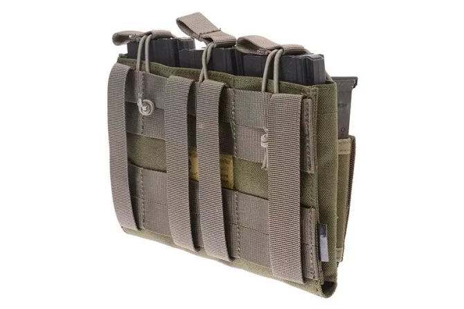 Triple Open Top Pouch for M4/M16 + Pistol Magazines - Foliage Green