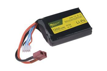 Akumulator LiPo 11,1V 1300mAh 20/40C; rozmiar baterii AN/PEQ - T-Connect (Deans)
