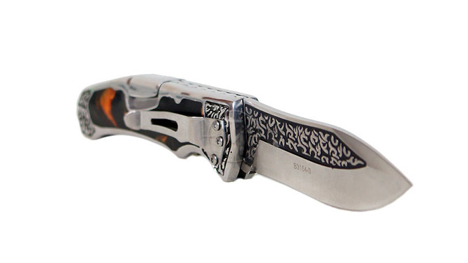 noz kandar skladany czarne zloto przycisk