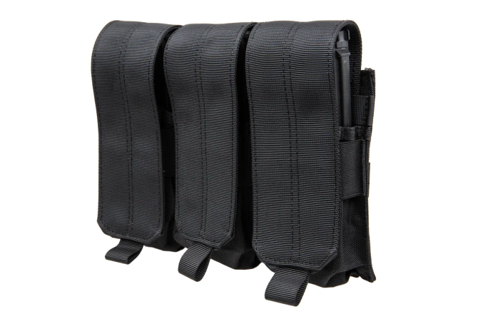 Triple M4/M16 Specna Arms magazine pouch with flap Black