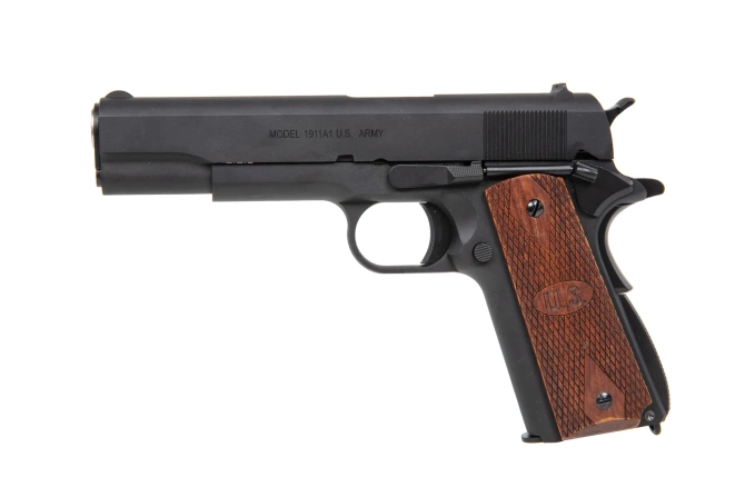 Pistolet GBB CyberGun Auto Ordnance M1911A1 - Matt Black Wood