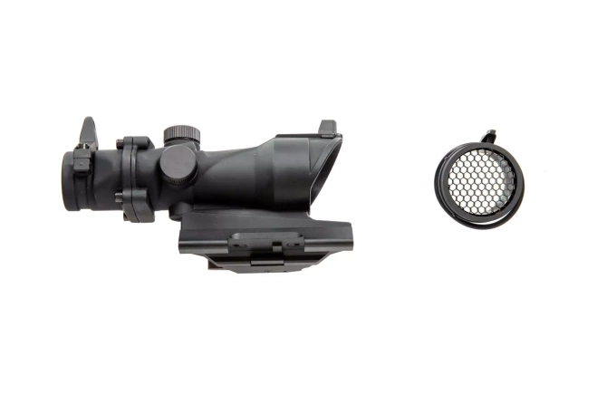 Replika lunety ACOG Style 4x32 z osłoną Killflash i montażem QD V2 - czarna