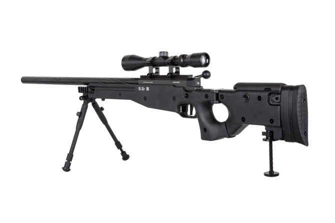 Replika karabinu snajperskiego Specna Arms SA-S14 EDGE™ z lunetą i dwójnogiem Czarna