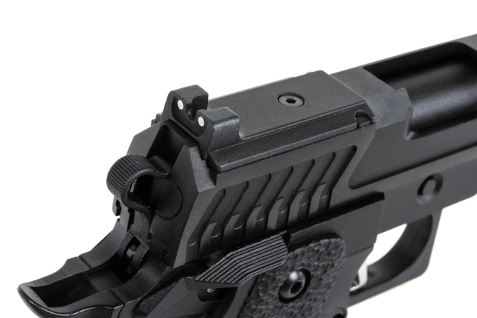 airsoft SRC Dark Viper DUAL POWER pistol with CO2 magazine Black