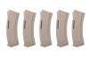 Zestaw 5 magazynków Mid-Cap 130/30 kulek Arcturus EMM AK MOD1 Variable-Cap Windowed do replik AK Flat Dark Earth