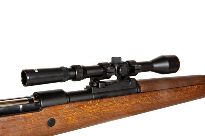 Kar98k spring airsoft rifle - wooden version + scope
