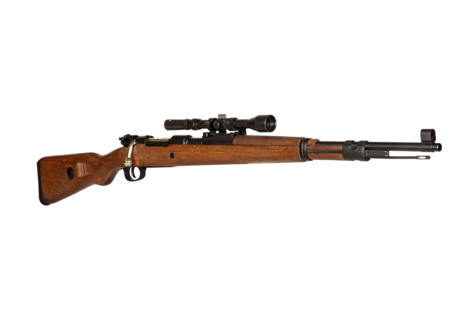 Kar98k spring airsoft rifle - wooden version + scope