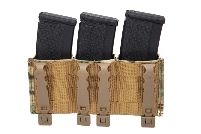 Triple open magazine pouch 7.62 mm Wosport Multicam