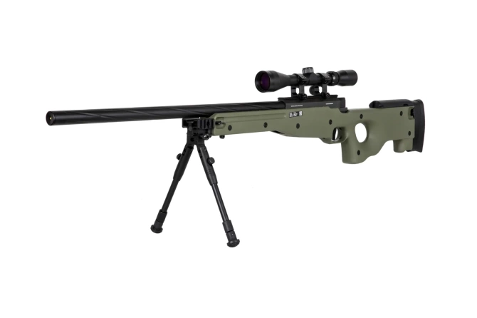 Specna Arms SA-S11 sniper airsoft rifle with scope and bipod Olive