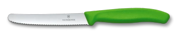 Swiss Classic, nóż, ostrze ząbkowane,11 cm, zielony - Victorinox
