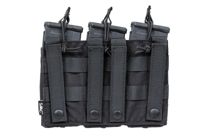 Triple Open Magazine Pouch - Black