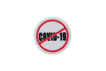 3D Patch - Stop COVID-19 - white