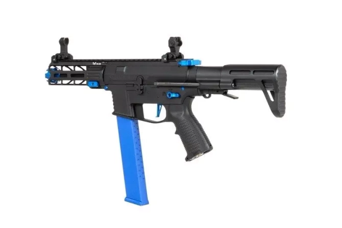 Replika pistoletu maszynowego Nemesis X9 - czarno-niebieska