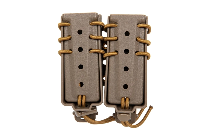 Ładownica na 2 magazynki 9mm Wosport Urban Assault Long Quick Pull Tan