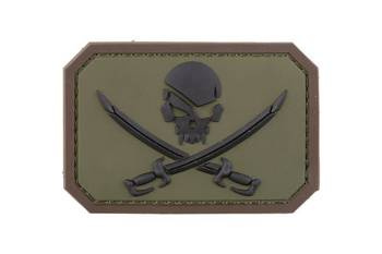 Pirate Skull PVC Patch - Forest