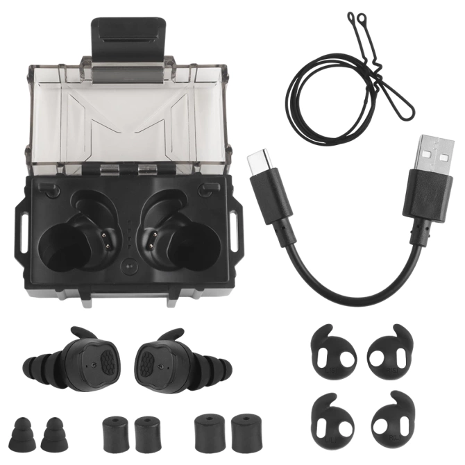 Wosport HD-30 Bluetooth Active In-Ear Hearing Protectors Black