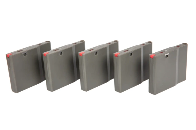 Set of 5 polymer magazines for SRS Silverback replicas Olive