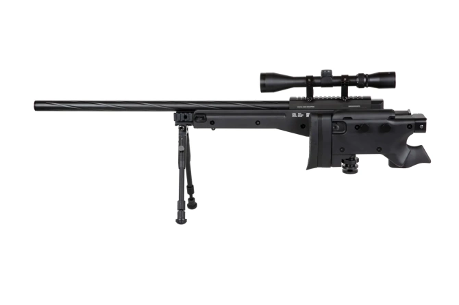 Replika karabinu snajperskiego Specna Arms SA-S14 EDGE™ z lunetą i dwójnogiem Czarna