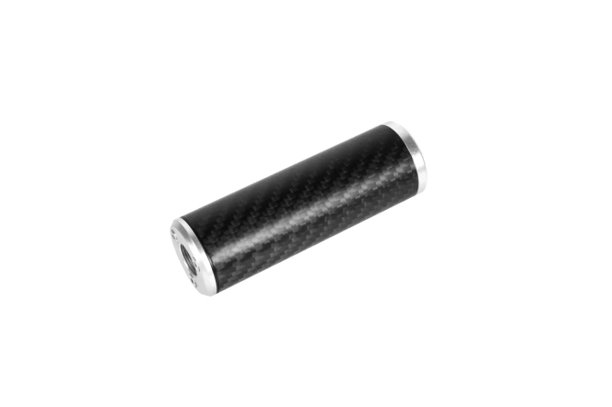 Karbonowy tłumik dźwięku 30x100mm - Srebrny