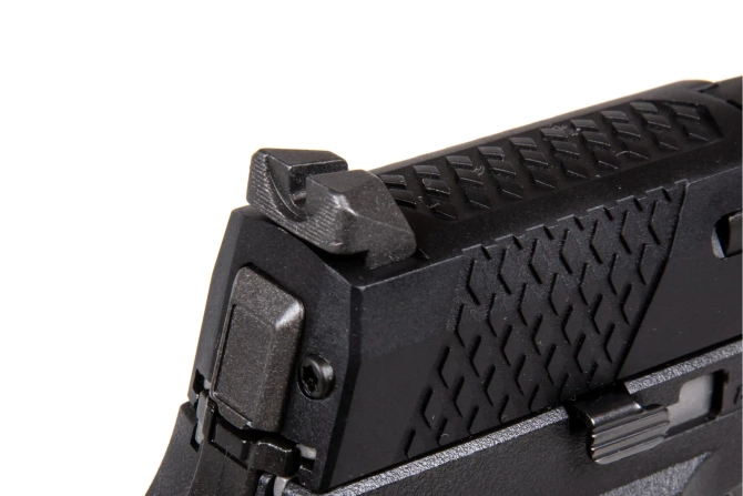 WE F18 Compact Green Gas Pistol replica Black