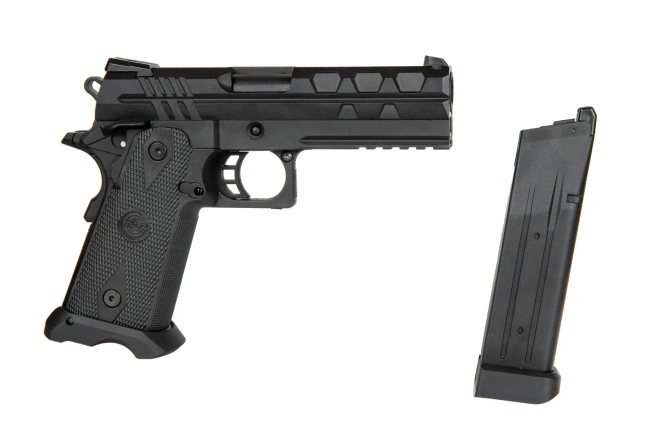 TARTARUS MK I 4.3 Green Gas Pistol Replica - Black"