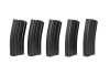 Set of 5 mid-cap magazines for 140 rounds for M4/M16 replicas - black