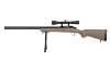 Specna Arms SA-S12 sniper airsoft rifle with scope and bipod Tan