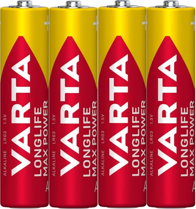 Set of 4 pieces LR03 (AAA) Varta Longlife Max Power 1.5V AAA B4 batteries