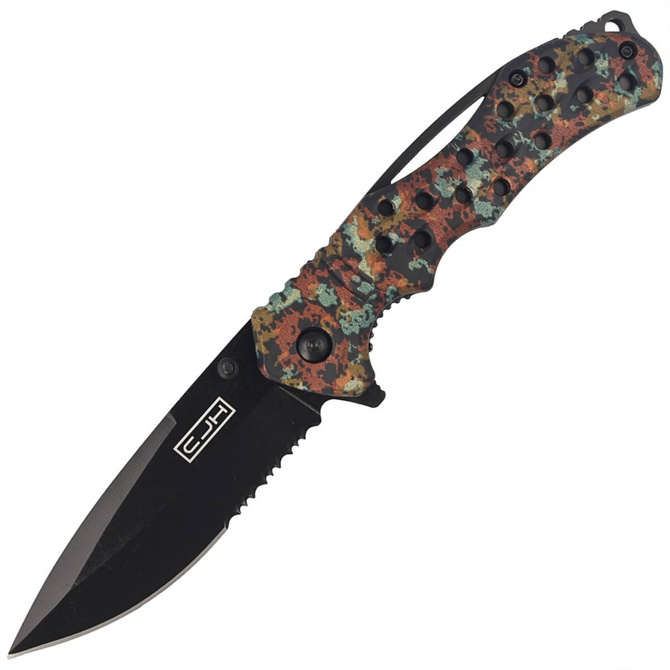 Nóż składany Herbertz Solingen CJH Metallic Design ABS, Black Blade