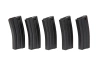 Set of 5 mid-cap magazines for 140 rounds for M4/M16 replicas - black