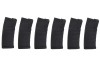 Set of 6 mid-cap KWA magazines for 120 BBs for M4/M16 replicas Black