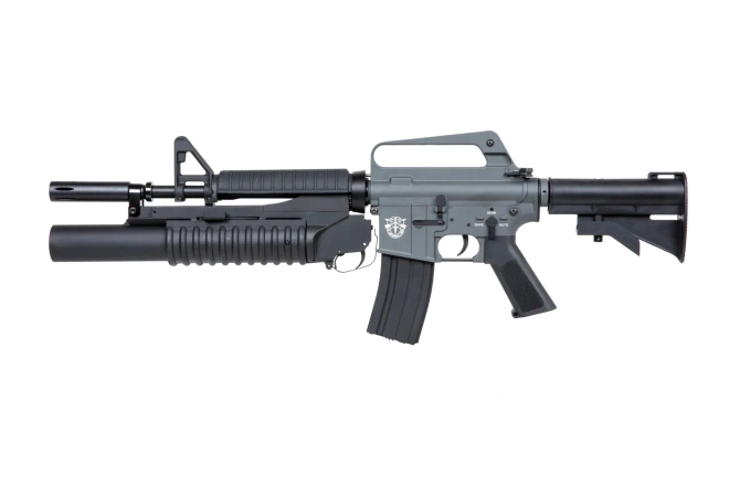 E&C EC-704 Kestrel™ ETU ASG carbine with grenade launcher Grey