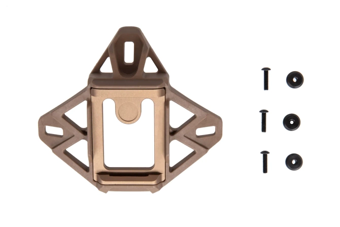 Mounting of the EX Ballistic helmet night vision device Shroud 3.0 Dark Earth