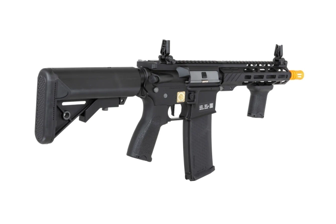 Karabinek ASG Specna Arms RRA M4 SA-E25 HAL ETU™ Czarny z pomarańczowym urządzeniem wylotowym
