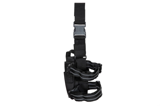 Regulowana uniwersalna kabura udowa - czarna