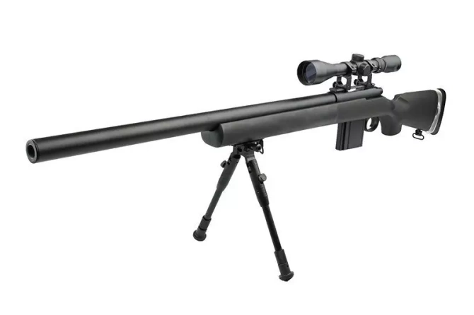 MB4404D sniper rifle replica - with scope and bipod