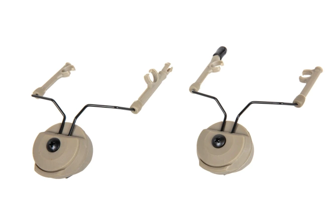 Adapter słuchawek TacSky typu Comtac na szyny typu MTEK Dark Earth