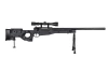 Specna Arms SA-S14 sniper airsoft rifle with scope and bipod Black