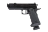 airsoft SRC Dark Viper DUAL POWER pistol with green gas magazine Black