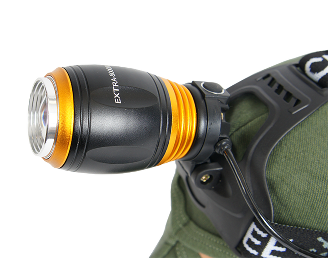 latarka czołowa T620 duza akumulator pomaranczowa