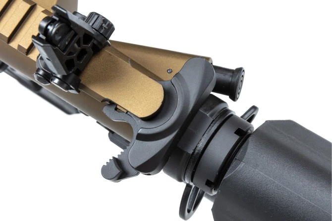 Karabinek ASG Specna Arms RRA M4 SA-E25 HAL ETU™ Chaos Bronze z pomarańczowym urządzeniem wylotowym