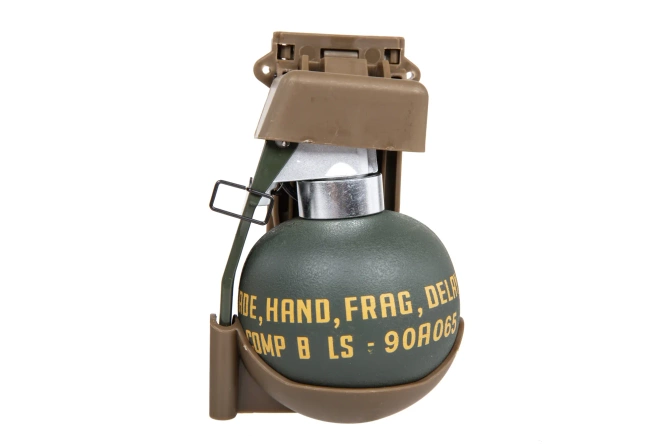 M67 fragmentation grenade dummy with Tan loader